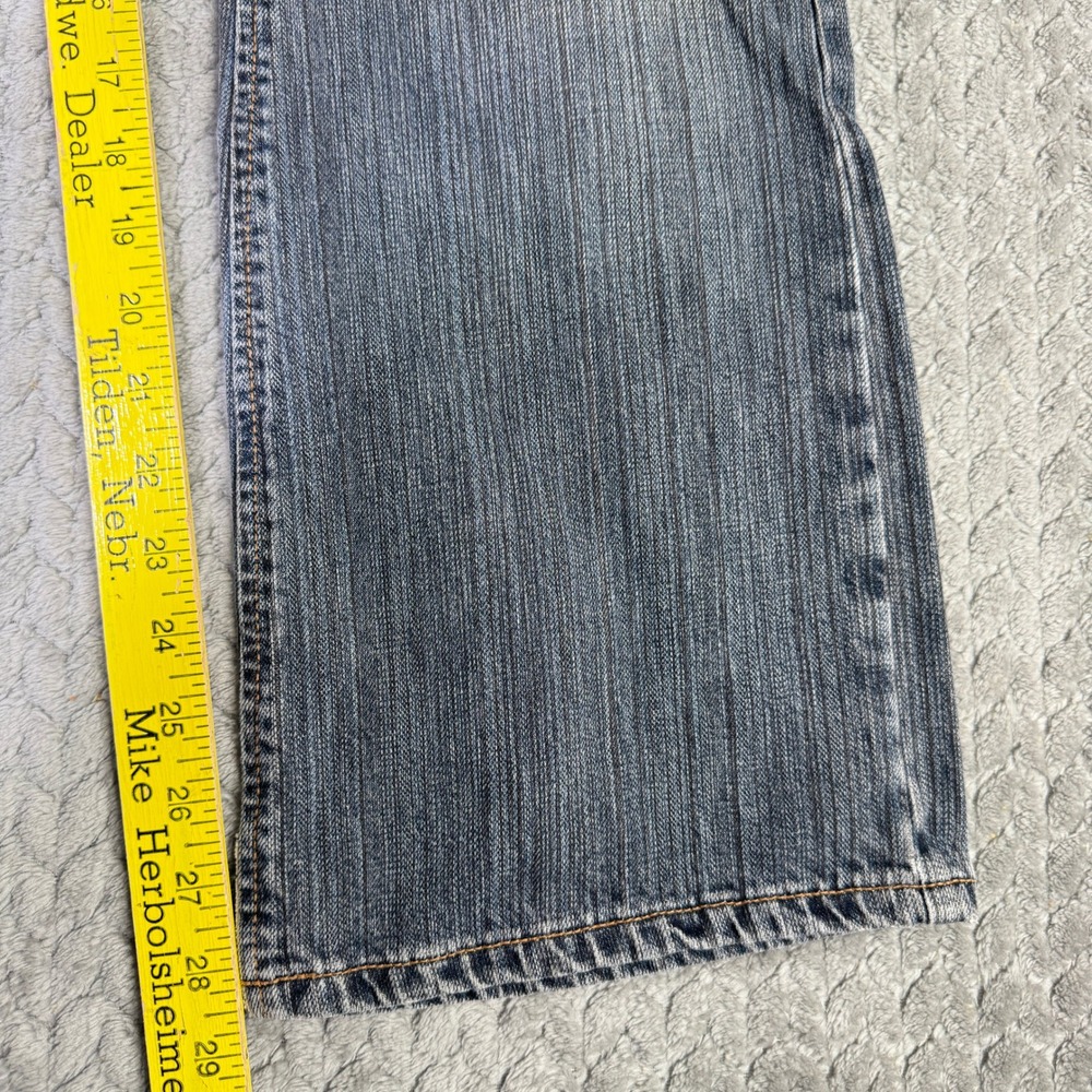 Silver Jeans Womens 31x30 Blackish Blue Denim Slit Hem Y2K Low Rise Canada Made - Picture 8 of 12